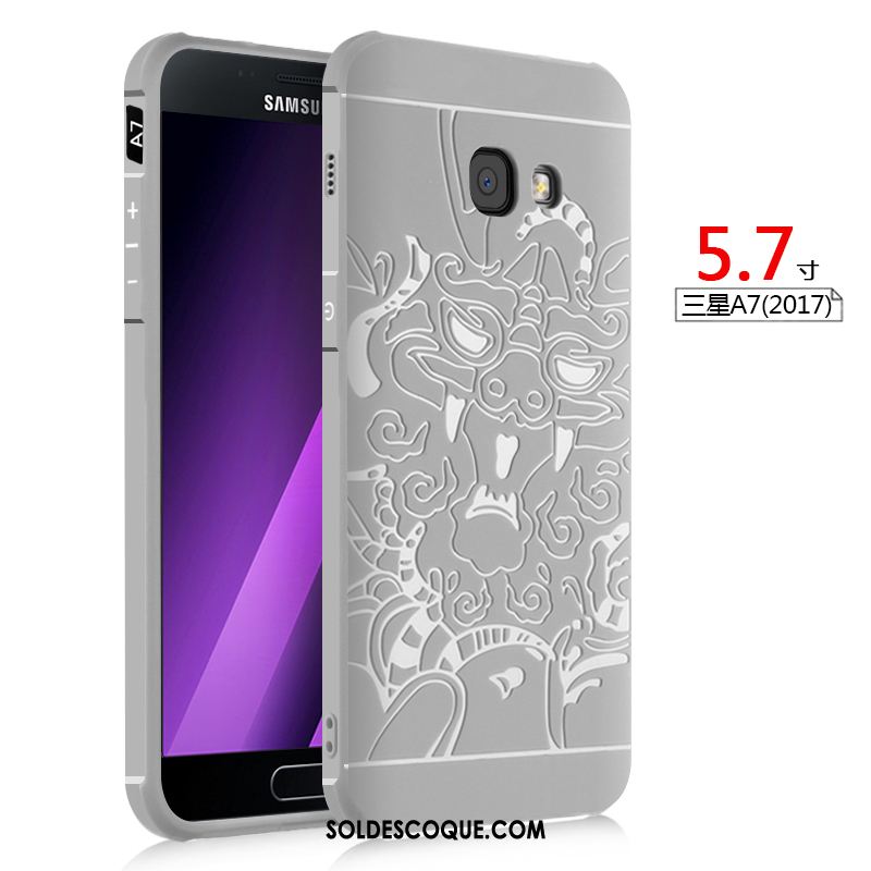 Coque Samsung Galaxy A5 2017 Protection Gaufrage Étoile Téléphone Portable Nouveau En Ligne