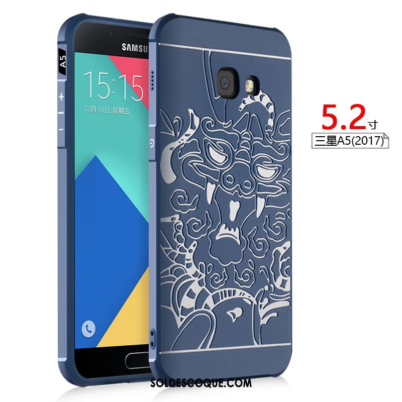 Coque Samsung Galaxy A5 2017 Protection Gaufrage Étoile Téléphone Portable Nouveau En Ligne