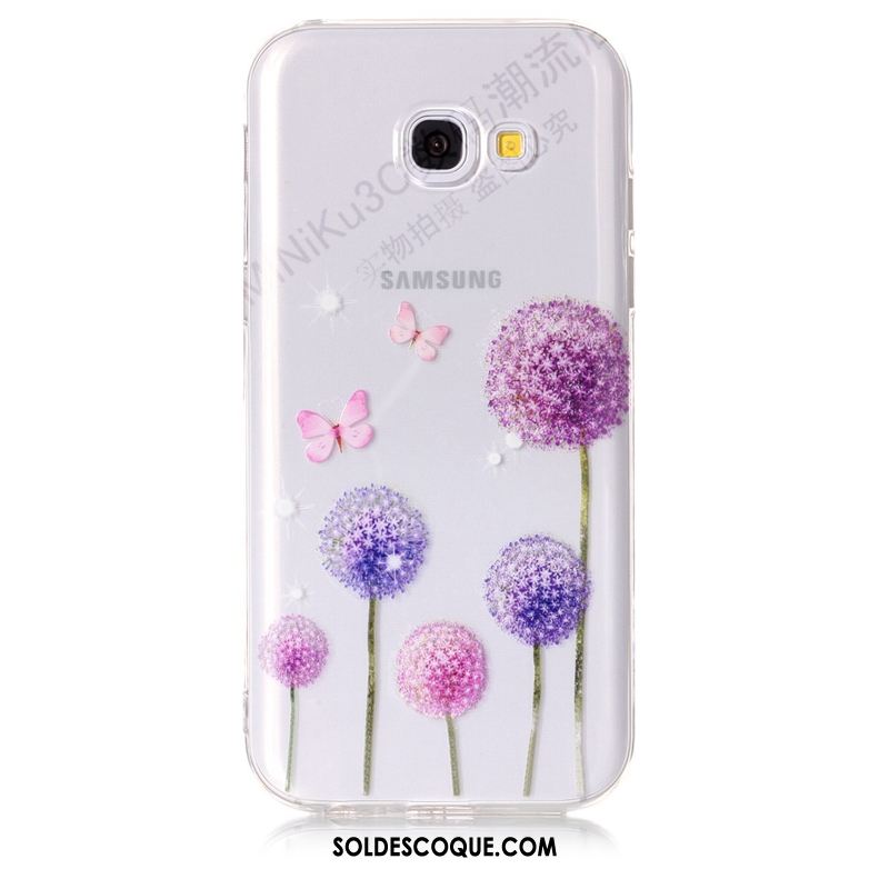 Coque Samsung Galaxy A5 2017 Silicone Téléphone Portable Étoile Violet Étui En Ligne