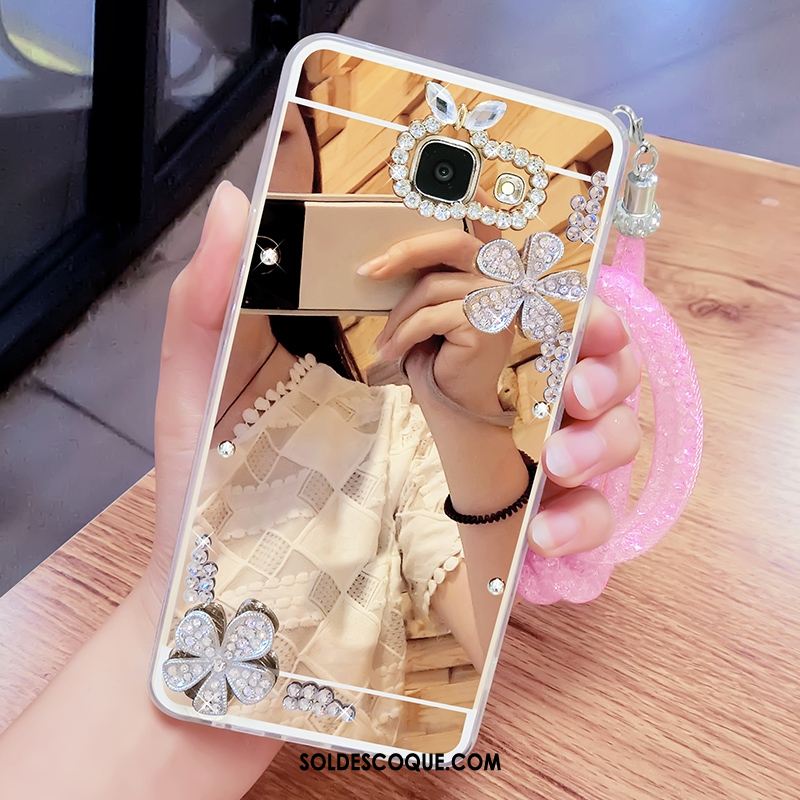 Coque Samsung Galaxy A5 2017 Strass Étui Fluide Doux Or Rose Étoile Soldes