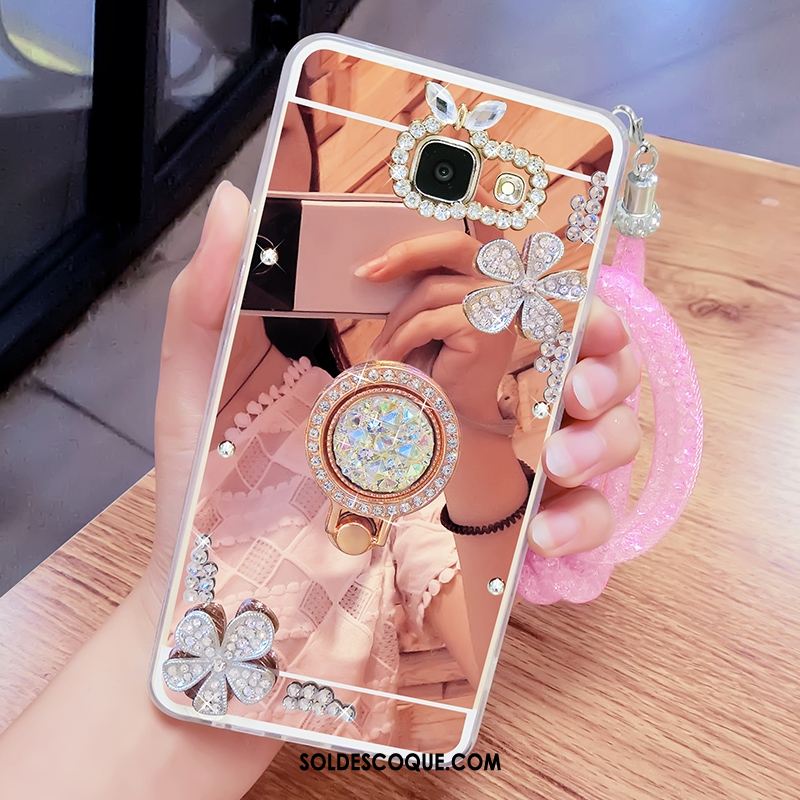 Coque Samsung Galaxy A5 2017 Strass Étui Fluide Doux Or Rose Étoile Soldes