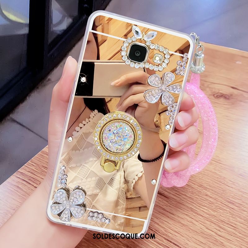 Coque Samsung Galaxy A5 2017 Strass Étui Fluide Doux Or Rose Étoile Soldes