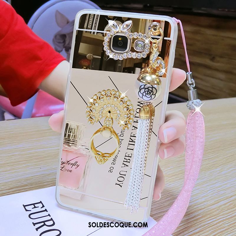 Coque Samsung Galaxy A5 2017 Étoile Strass Rose Anneau Étui Pas Cher