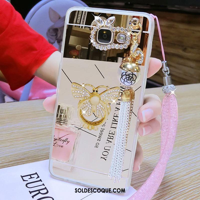 Coque Samsung Galaxy A5 2017 Étoile Strass Rose Anneau Étui Pas Cher