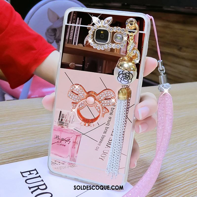 Coque Samsung Galaxy A5 2017 Étoile Strass Rose Anneau Étui Pas Cher