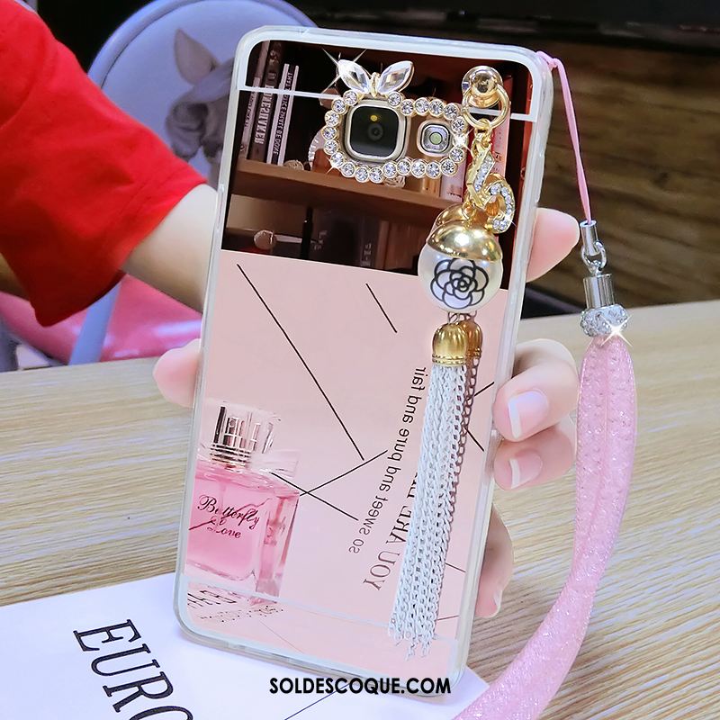 Coque Samsung Galaxy A5 2017 Étoile Strass Rose Anneau Étui Pas Cher