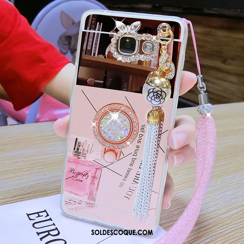 Coque Samsung Galaxy A5 2017 Étoile Strass Rose Anneau Étui Pas Cher