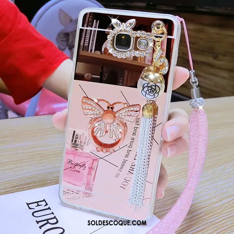 Coque Samsung Galaxy A5 2017 Étoile Strass Rose Anneau Étui Pas Cher