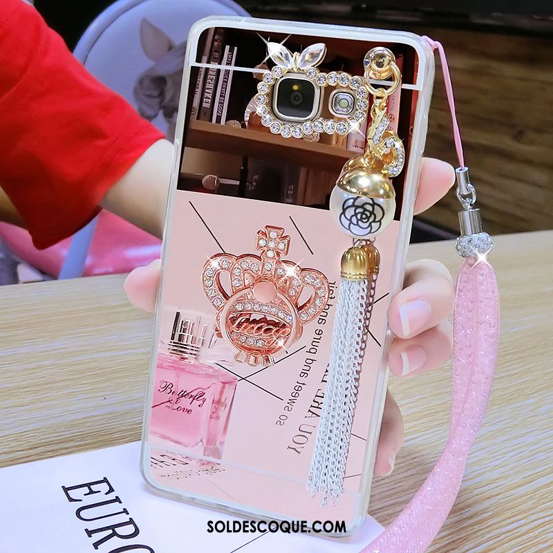 Coque Samsung Galaxy A5 2017 Étoile Strass Rose Anneau Étui Pas Cher