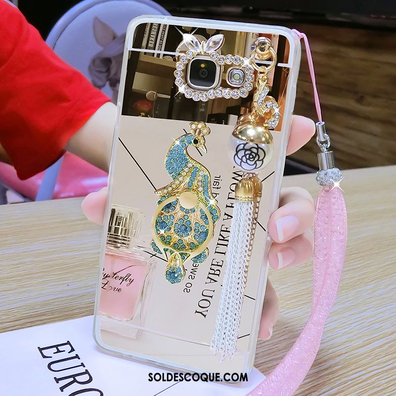 Coque Samsung Galaxy A5 2017 Étoile Strass Rose Anneau Étui Pas Cher