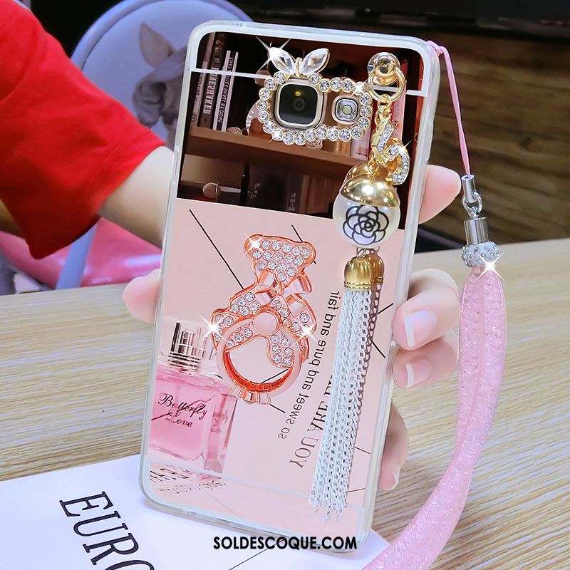 Coque Samsung Galaxy A5 2017 Étoile Strass Rose Anneau Étui Pas Cher