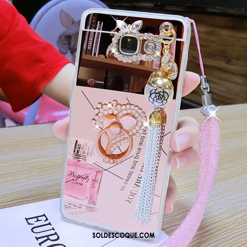 Coque Samsung Galaxy A5 2017 Étoile Strass Rose Anneau Étui Pas Cher