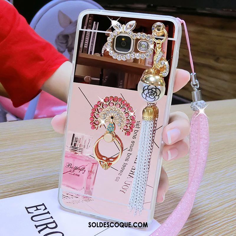 Coque Samsung Galaxy A5 2017 Étoile Strass Rose Anneau Étui Pas Cher