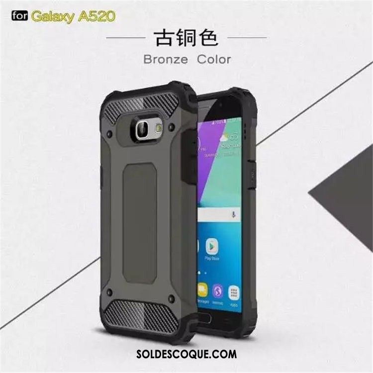 Coque Samsung Galaxy A5 2017 Étui Difficile Trois Défenses Protection Silicone Housse Soldes