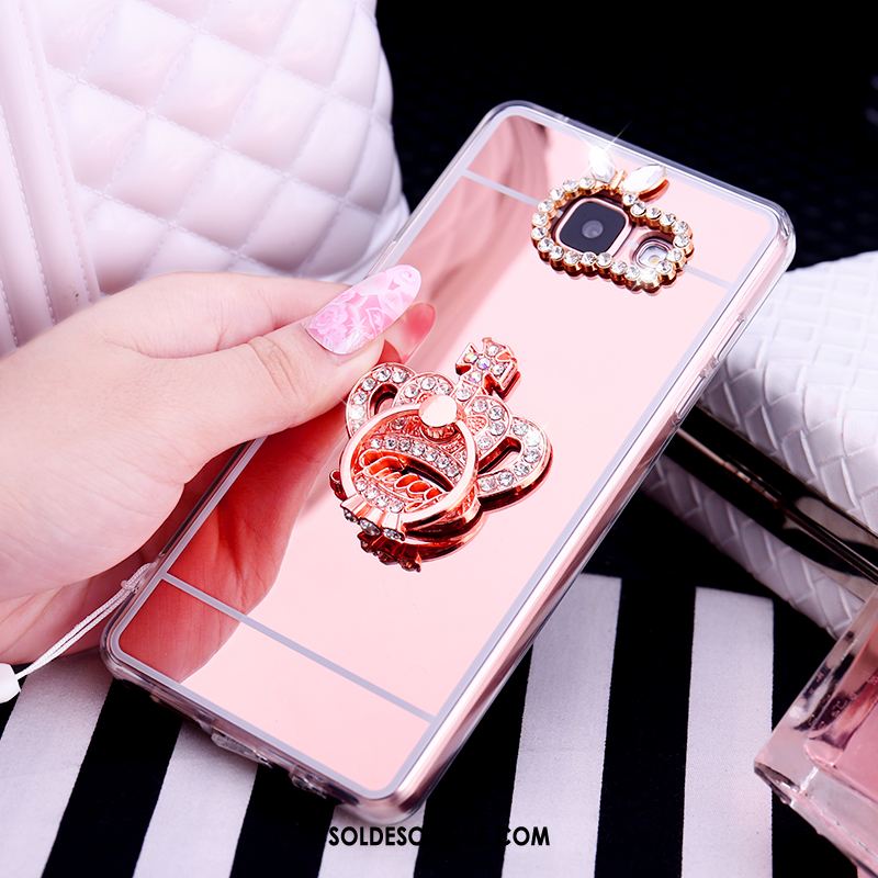 Coque Samsung Galaxy A5 2017 Étui Or Rose Anneau Téléphone Portable Étoile Soldes