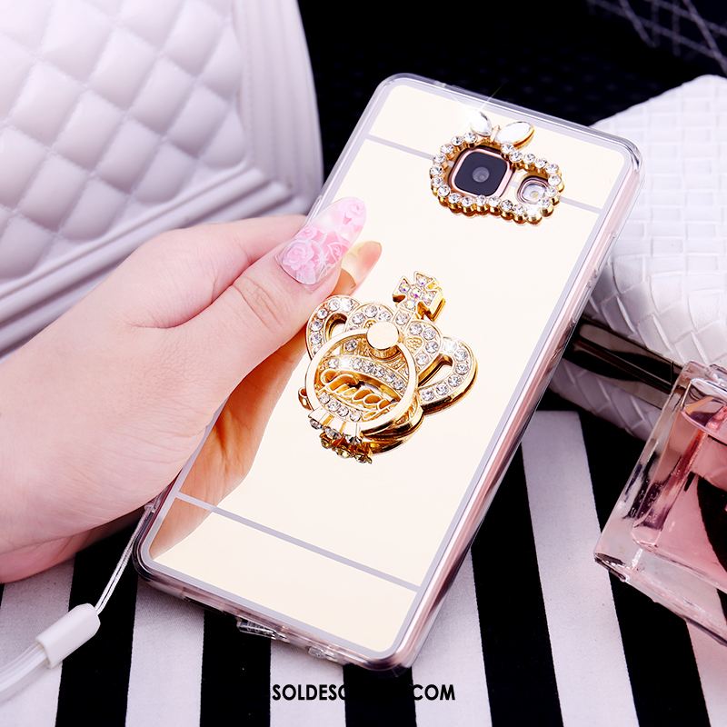 Coque Samsung Galaxy A5 2017 Étui Or Rose Anneau Téléphone Portable Étoile Soldes