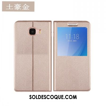 Coque Samsung Galaxy A5 2017 Étui Rouge Étoile Étui En Cuir Protection Pas Cher