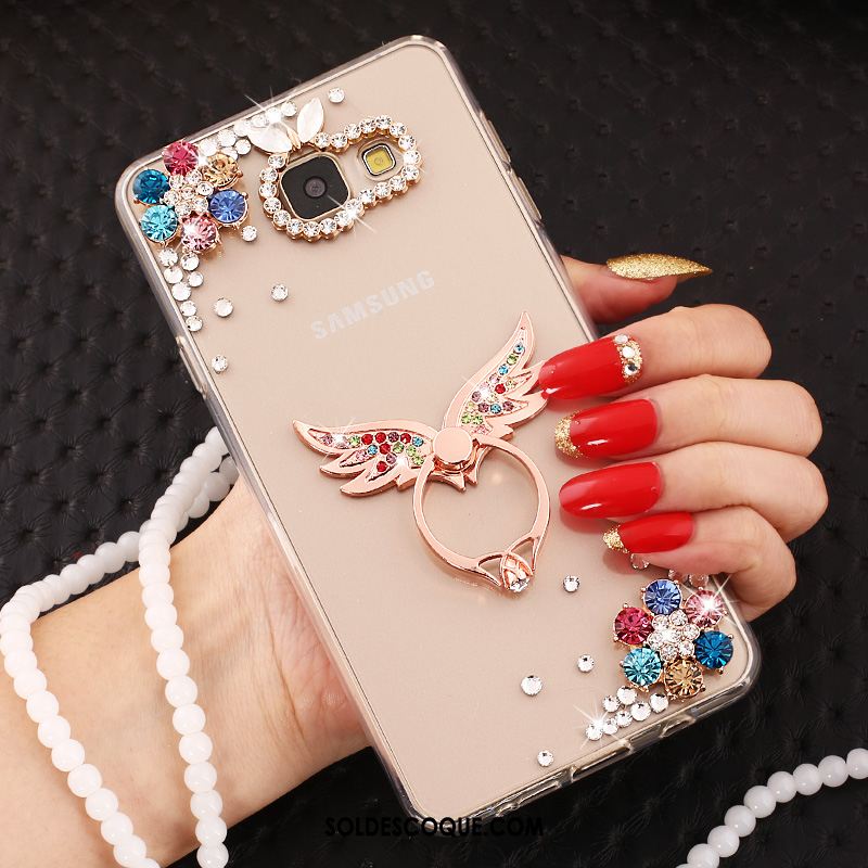 Coque Samsung Galaxy A5 2017 Étui Téléphone Portable Rose Strass Étoile En Vente