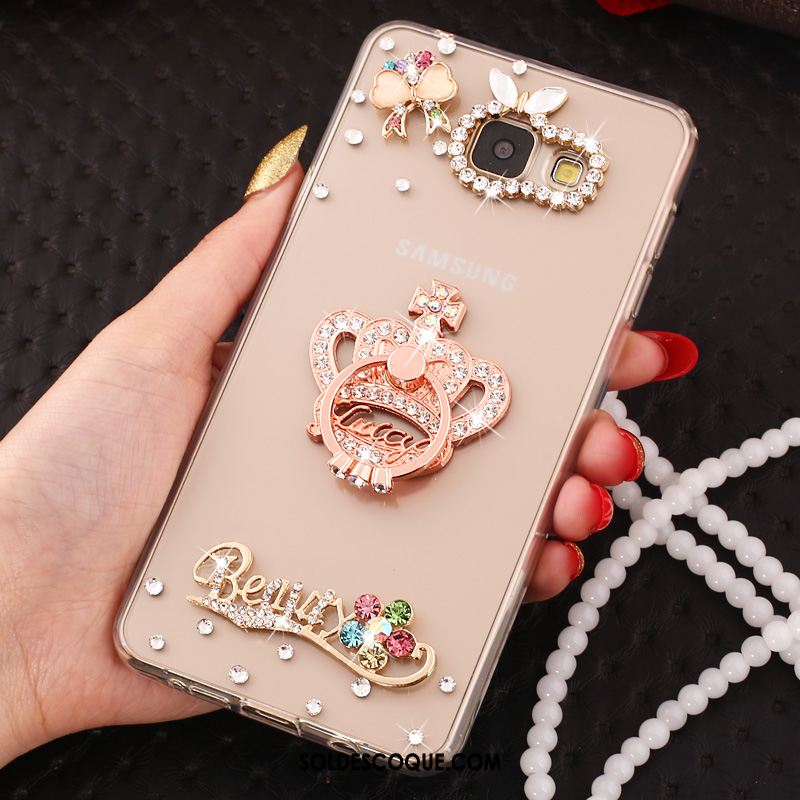 Coque Samsung Galaxy A5 2017 Étui Téléphone Portable Rose Strass Étoile En Vente