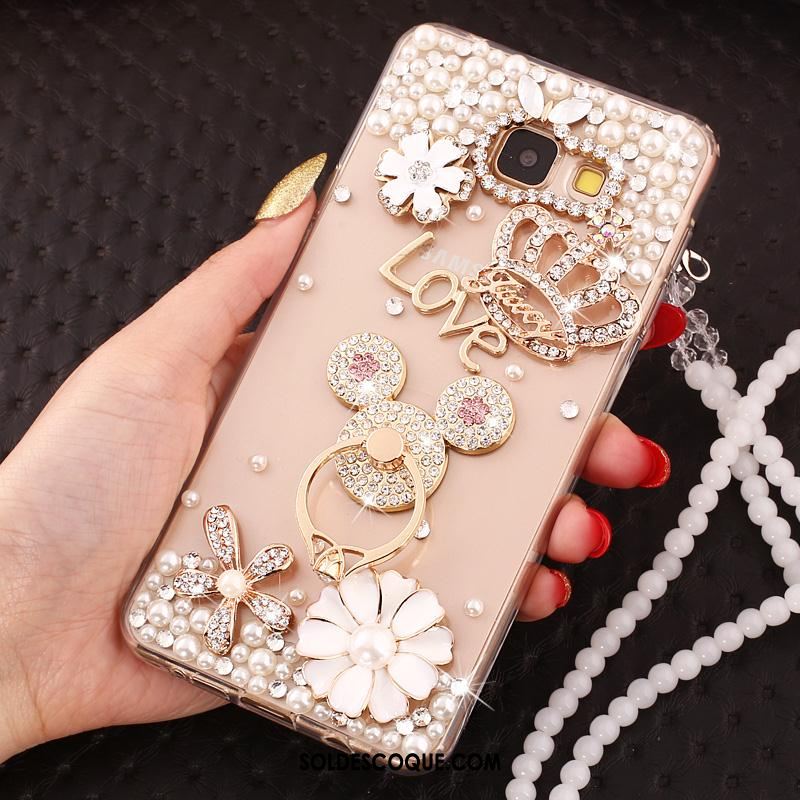 Coque Samsung Galaxy A5 2017 Étui Étoile Strass Rose Téléphone Portable En Vente