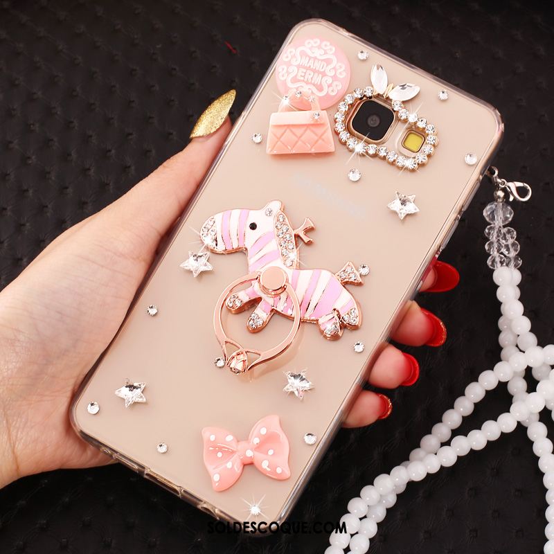 Coque Samsung Galaxy A5 2017 Étui Étoile Strass Rose Téléphone Portable En Vente