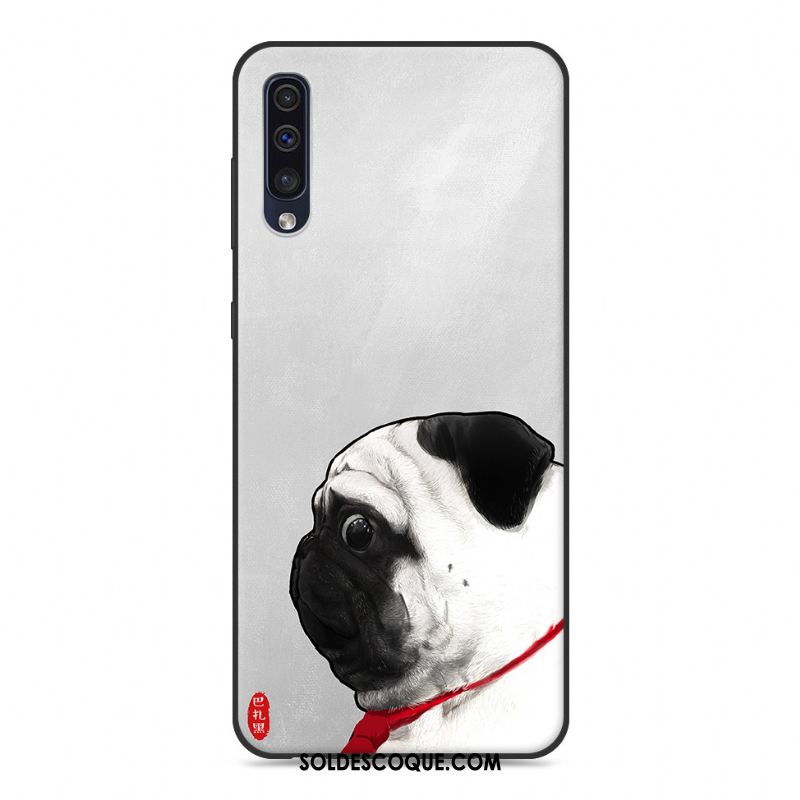 Coque Samsung Galaxy A50 Fluide Doux Étoile Jaune Téléphone Portable Étui Soldes