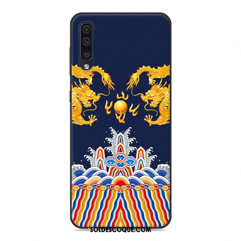 Coque Samsung Galaxy A50 Fluide Doux Étoile Jaune Téléphone Portable Étui Soldes