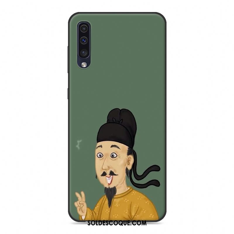 Coque Samsung Galaxy A50 Fluide Doux Étoile Jaune Téléphone Portable Étui Soldes