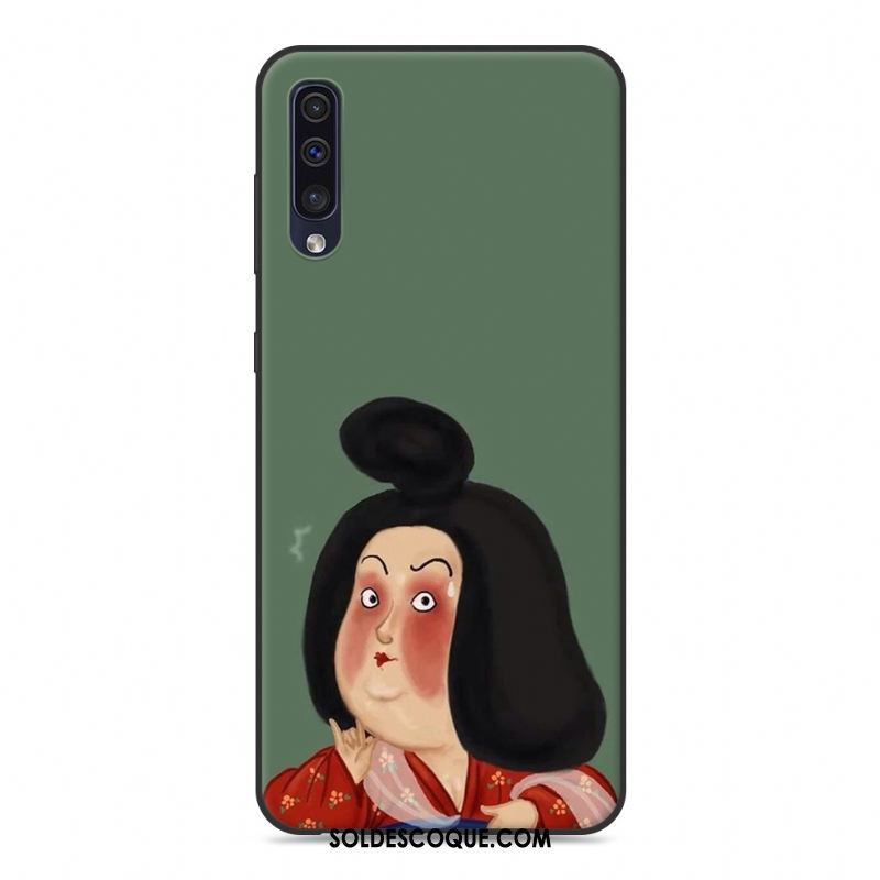 Coque Samsung Galaxy A50 Fluide Doux Étoile Jaune Téléphone Portable Étui Soldes