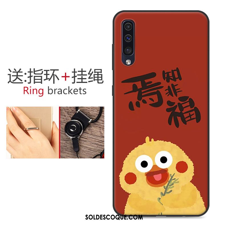 Coque Samsung Galaxy A50 Incassable Rouge Étui Téléphone Portable Personnalité Pas Cher