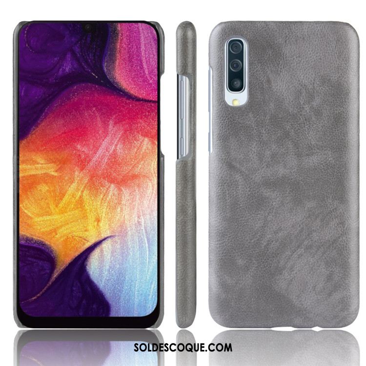 Coque Samsung Galaxy A50 Litchi Étoile Protection Difficile Modèle Fleurie Pas Cher