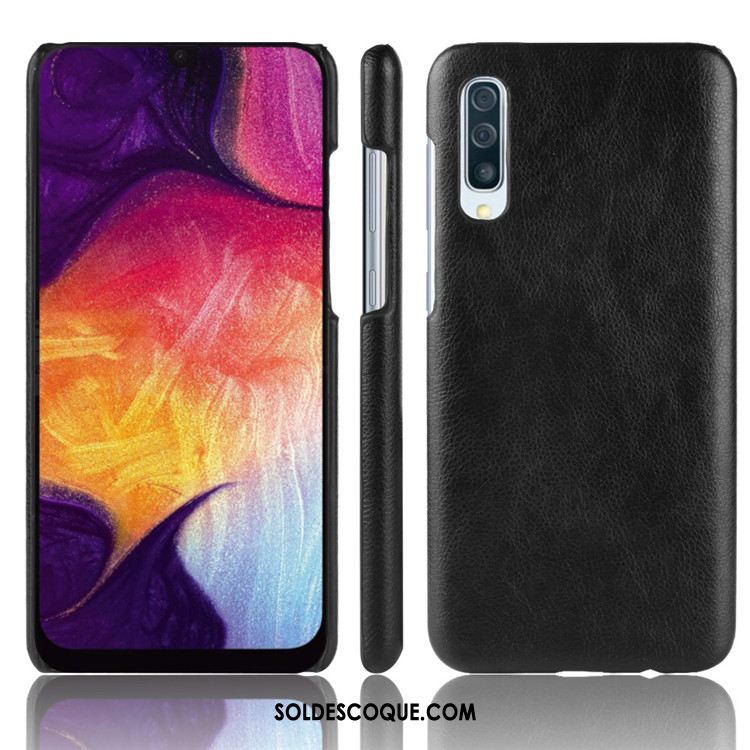 Coque Samsung Galaxy A50 Litchi Étoile Protection Difficile Modèle Fleurie Pas Cher