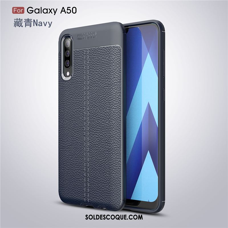 Coque Samsung Galaxy A50 Personnalité Tout Compris Noir Silicone Cuir Pas Cher