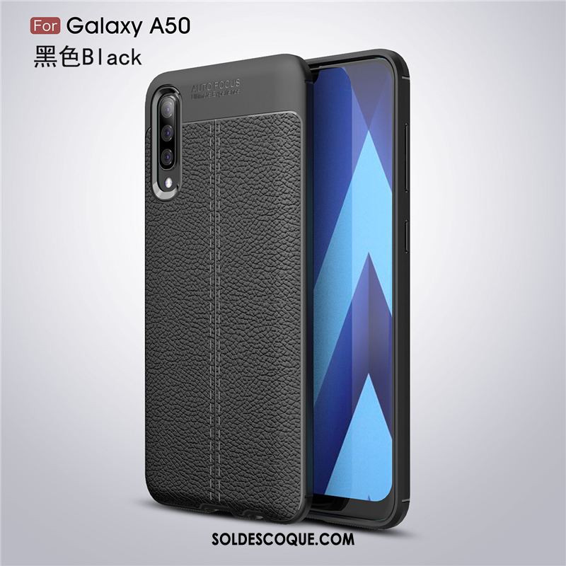 Coque Samsung Galaxy A50 Personnalité Tout Compris Noir Silicone Cuir Pas Cher