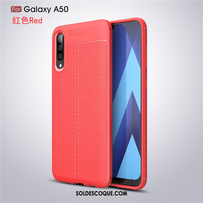 Coque Samsung Galaxy A50 Personnalité Tout Compris Noir Silicone Cuir Pas Cher