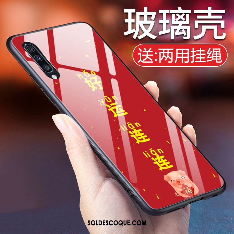 Coque Samsung Galaxy A50 Personnalité Téléphone Portable Fluide Doux Nouveau Rouge Soldes