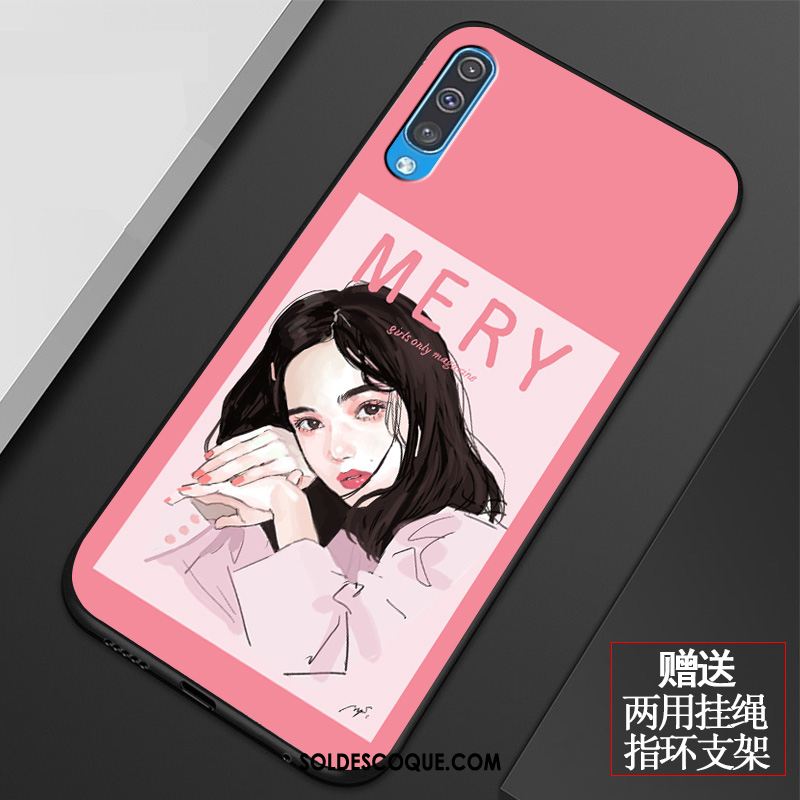 Coque Samsung Galaxy A50 Protection Étui Silicone Bleu Dessin Animé Pas Cher