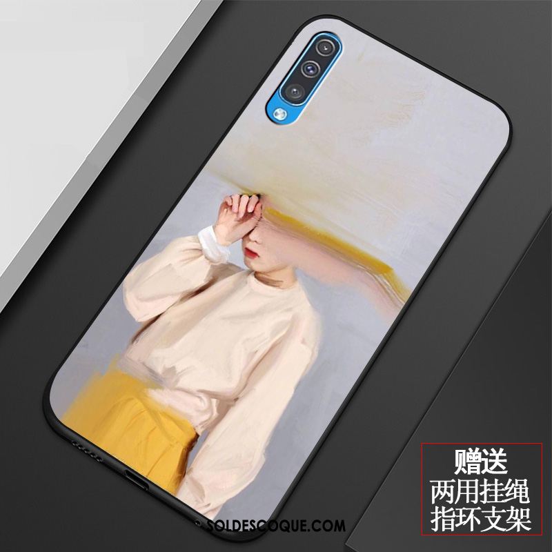 Coque Samsung Galaxy A50 Protection Étui Silicone Bleu Dessin Animé Pas Cher