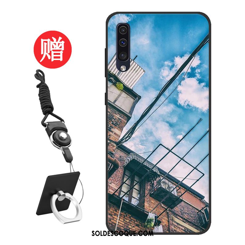 Coque Samsung Galaxy A50 Tout Compris Incassable Bleu Tendance Personnalisé Pas Cher