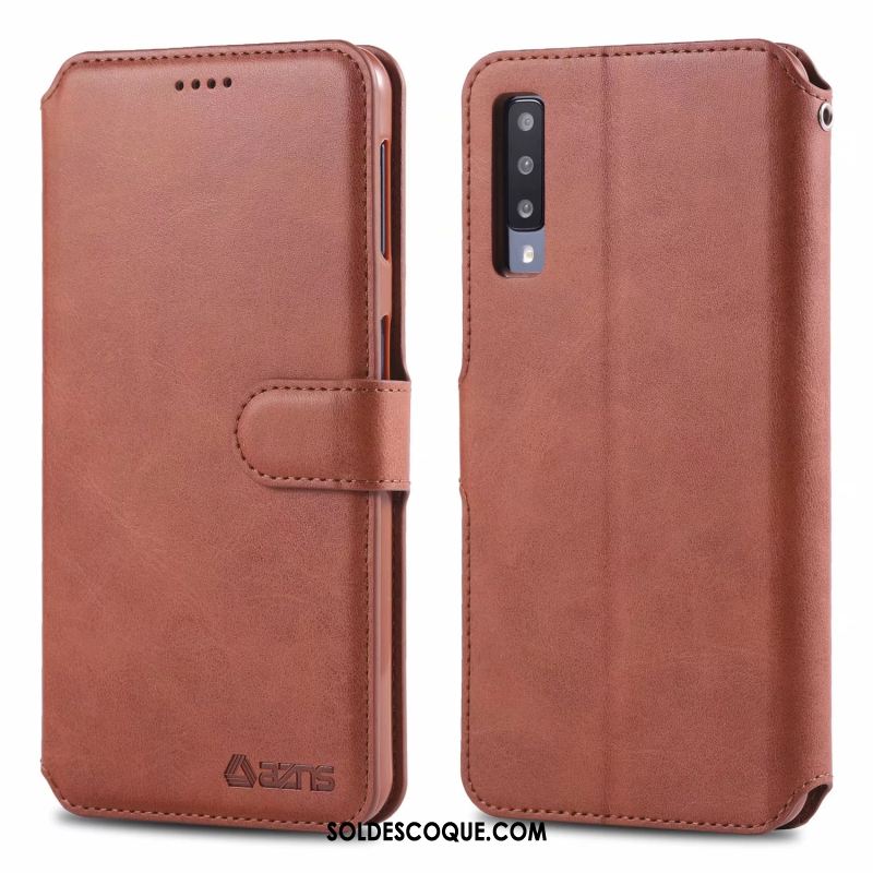 Coque Samsung Galaxy A50 Étui En Cuir Ornements Suspendus Carte Incassable Protection Pas Cher