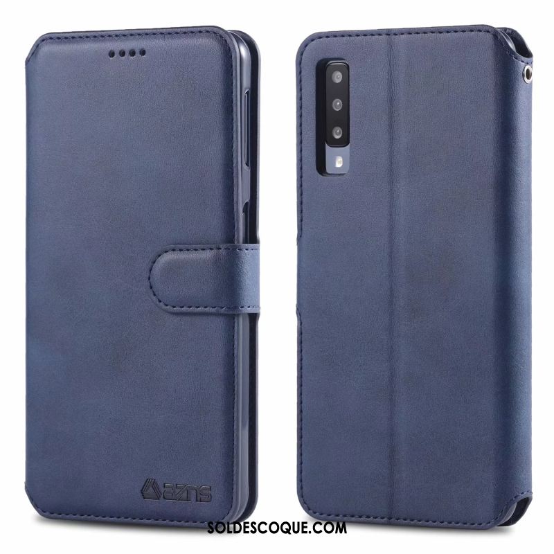 Coque Samsung Galaxy A50 Étui En Cuir Ornements Suspendus Carte Incassable Protection Pas Cher