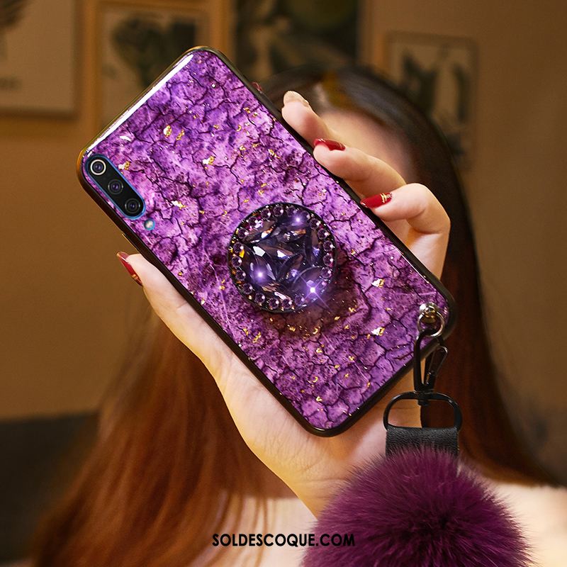 Coque Samsung Galaxy A50 Étui Tout Compris Personnalité Violet Créatif Pas Cher