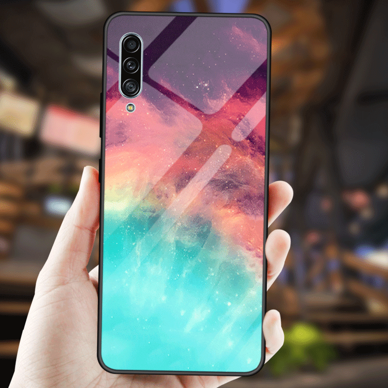 Coque Samsung Galaxy A50s Fluide Doux Personnalisé Téléphone Portable Verre Trempé Étui Housse Pas Cher