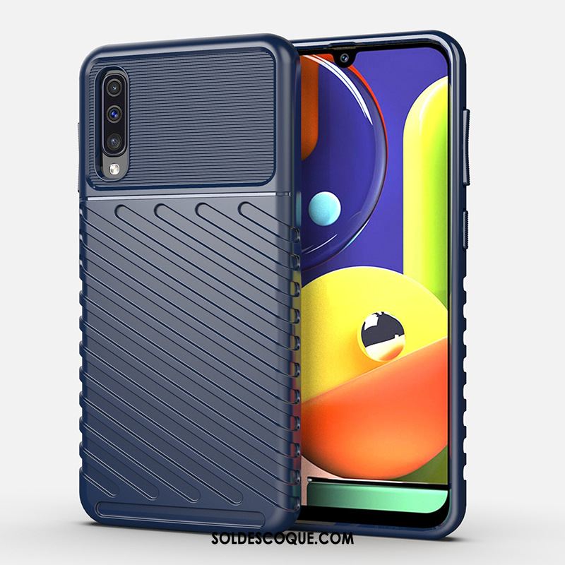 Coque Samsung Galaxy A50s Incassable Protection Téléphone Portable Bleu Étoile Pas Cher