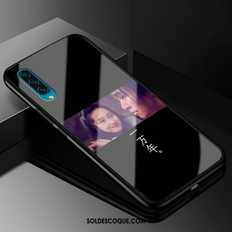 Coque Samsung Galaxy A50s Simple Protection Noir Amoureux Téléphone Portable France