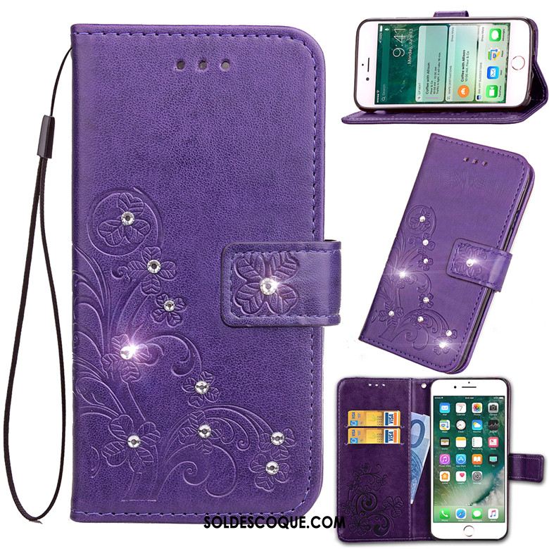 Coque Samsung Galaxy A50s Téléphone Portable Étoile Protection Étui En Cuir Violet Pas Cher