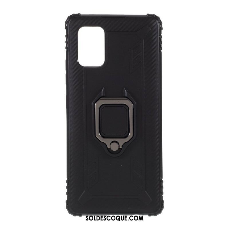 Coque Samsung Galaxy A51 5G Ring et Fibre Carbone