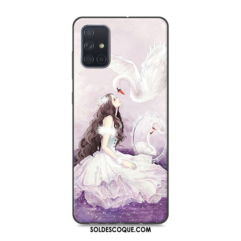 Coque Samsung Galaxy A51 Dessin Animé Rose Étoile Protection Téléphone Portable En Ligne