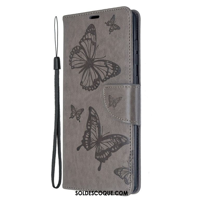 Coque Samsung Galaxy A51 Papillon Clamshell Étui En Cuir Silicone Protection France