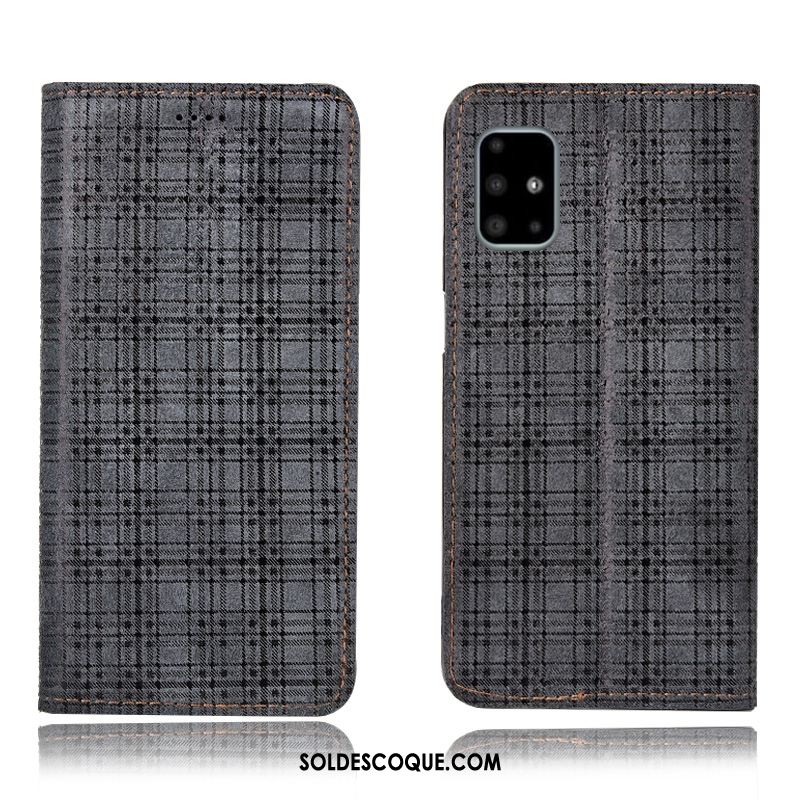 Coque Samsung Galaxy A51 Plaid Étui Modèle Fleurie Velours Étoile Housse En Ligne